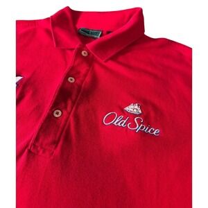 Outer Banks Old Spice Racing Polo Shirt Men's Medium Red 14 Tony Stewart